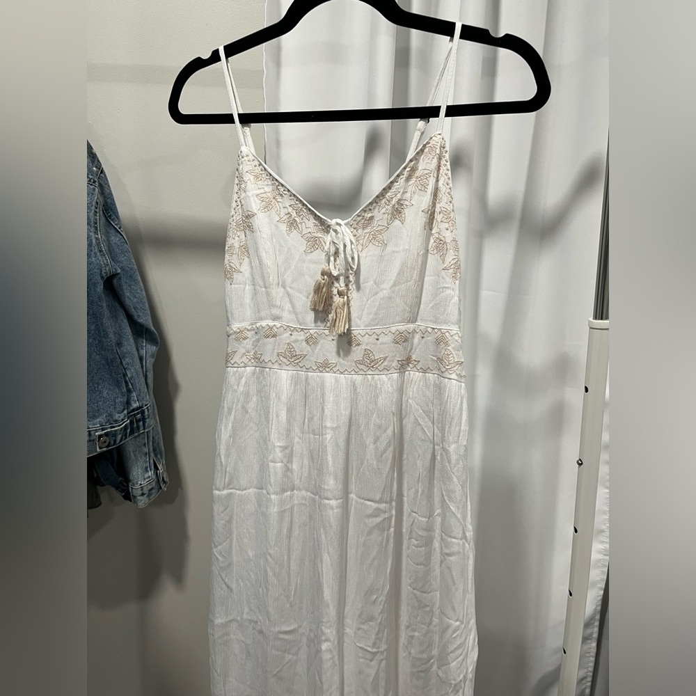 White linen dress